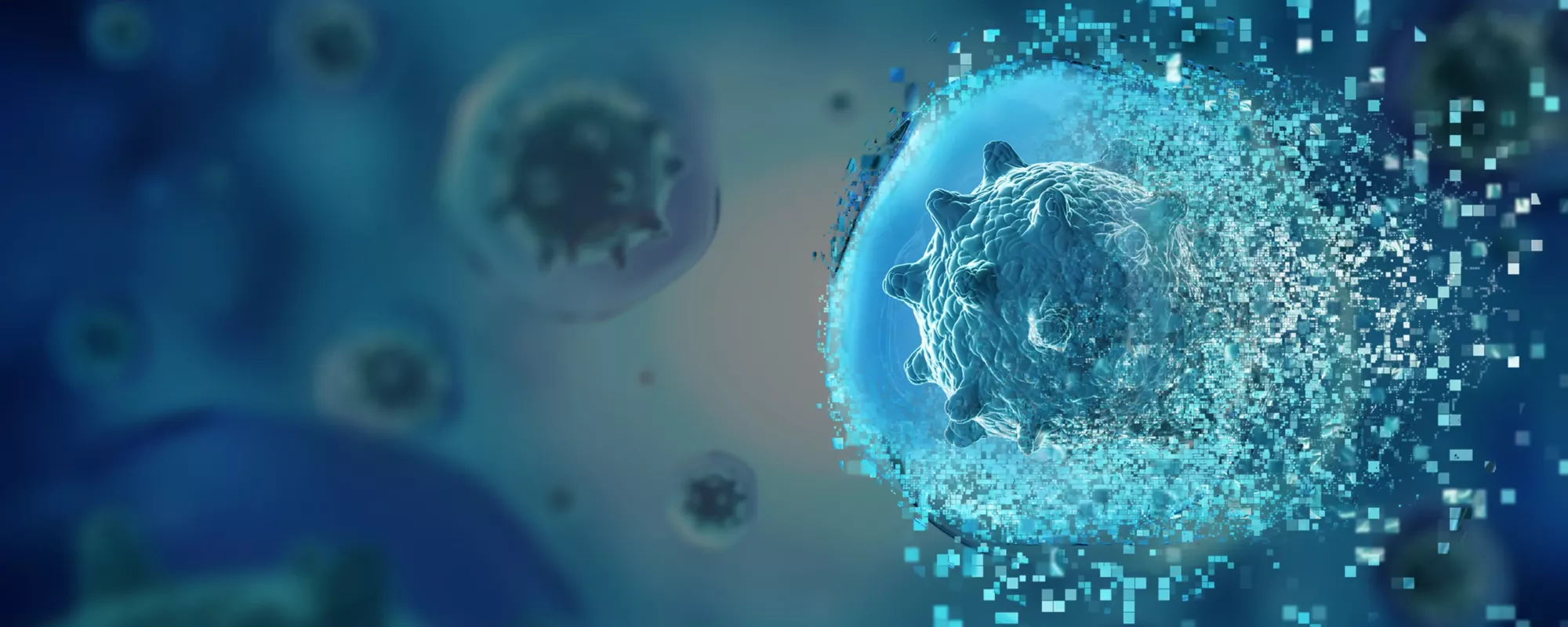 Pixelated cell - We investigate the genetic potential of complex microbiomes.